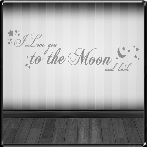 *~LT~* To The Moon Wall Art Decal