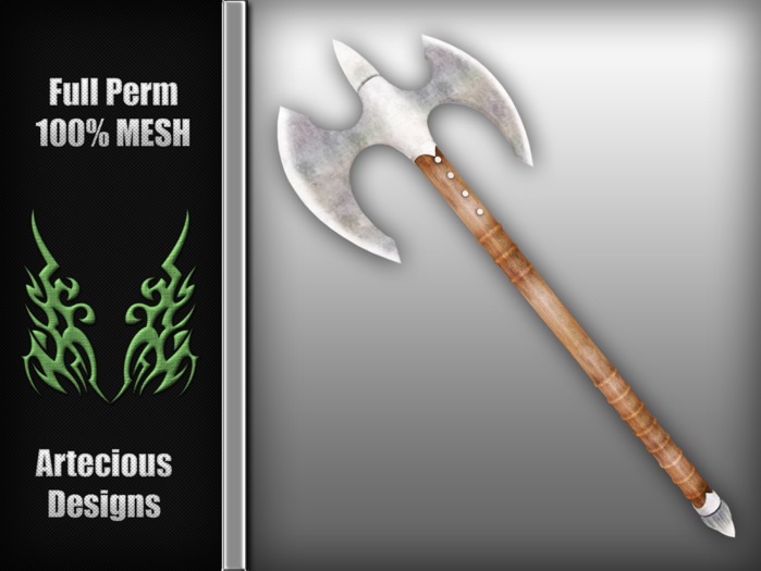 Warrior Axe FULL PERM Mesh Artecious Designs