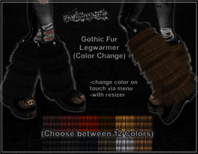 ::DarKCatZ:: Gothic Fur Legwarmer (Color Change)
