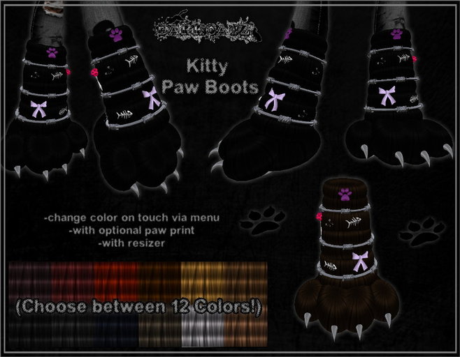 ::DarKCatZ:: Kitty Paw Boots (Color Change)