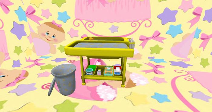 *Posh Little Baby ::Changing Table Yellow:: 