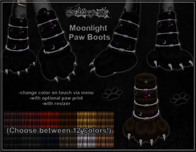 ::DarKCatZ:: Moonlight Paw Boots (Color Change)