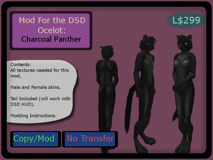 DSD Ocelet Mod, Charcoal Panther