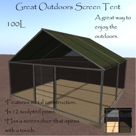 New screen Tent