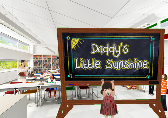 Daddy's Little Sunshine Mesh Chalkboard Toddleedoo Poser