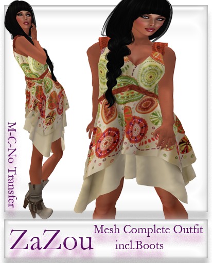 ZaZou Mesh BoHo Style Complete Outfit 1