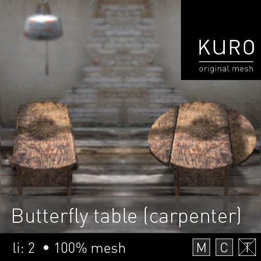 Kuro - Butterfly table (carpenter)