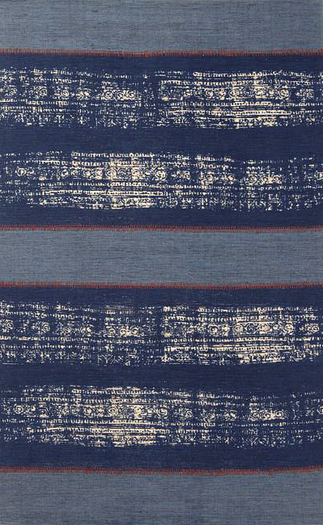 Boro Stripe Jute Rug - Regal Blue