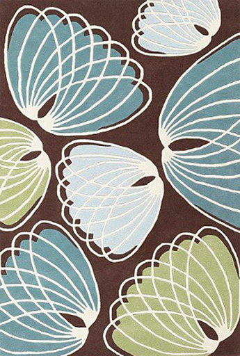 Lotus Wool Rug - Chocolate Cornflower
