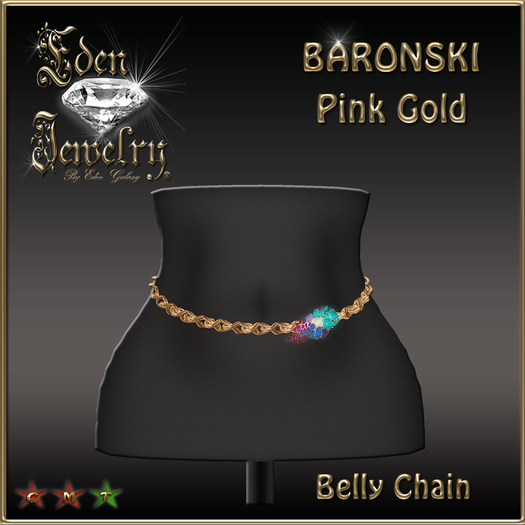 BELLY CHAIN BARONSKI PINK GOLD