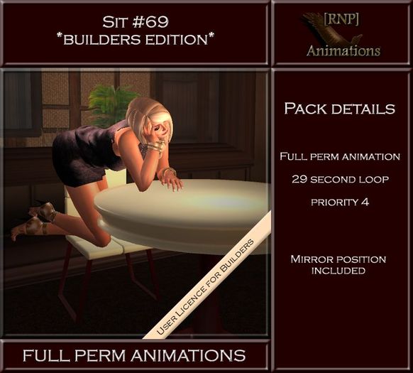 [RNP] Sit #69_Female table full perm animation 