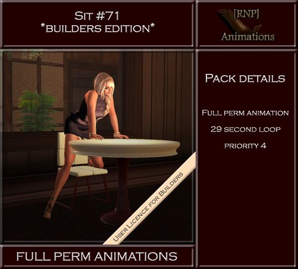 [RNP] Sit #71_Female table full perm animation 