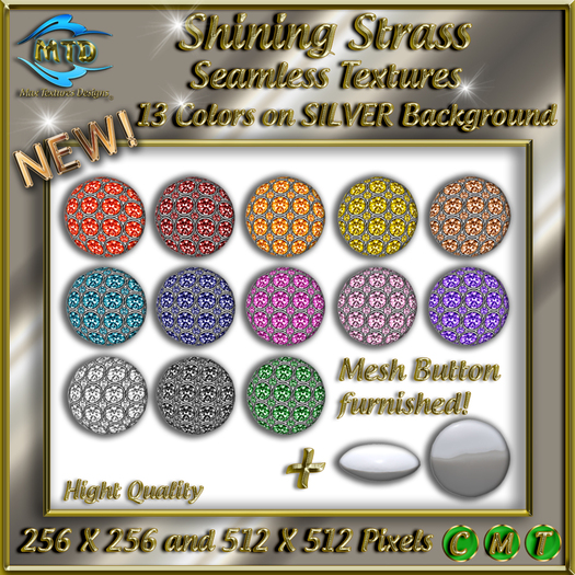 SHINING STRASS - SEAMLESS - SILVER -