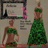 Felicia Gepard Black Green+ Shoes