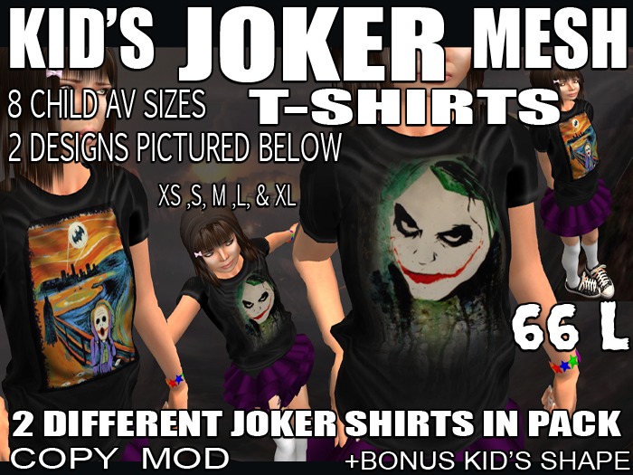 DarkKids-[JokerBatman]mesh Tshirts [boxed]