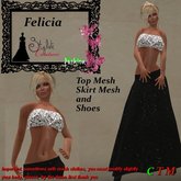 Felicia Sequin Black en white + Shoes