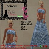 Felicia Sequin Bleu Blanc + Shoes