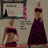 Felicia Guepard Purple black + Shoes