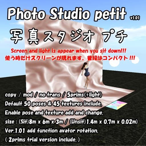 Casual Photo Studio. Can receive it compactly