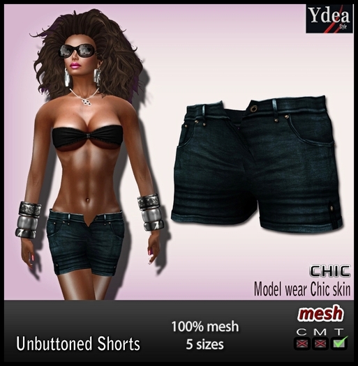 *Ydea* Unbuttoned Short mesh aqua