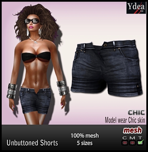 *Ydea* Unbuttoned Short mesh ice