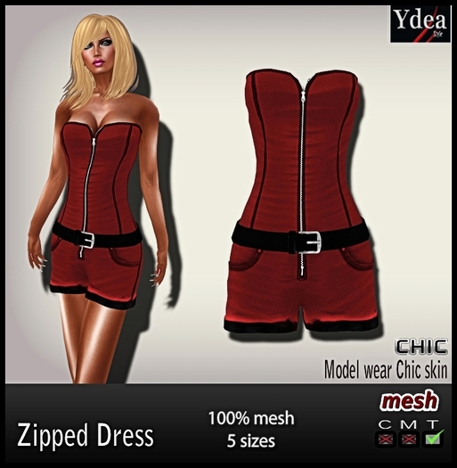 *Ydea* Zipped Red