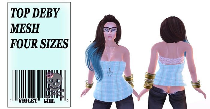 [VIOLET GIRL]TOP DEBY GREEN ::MESH::