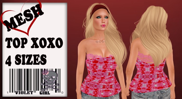 [VIOLET GIRL] TOP XOXO ::MESH::