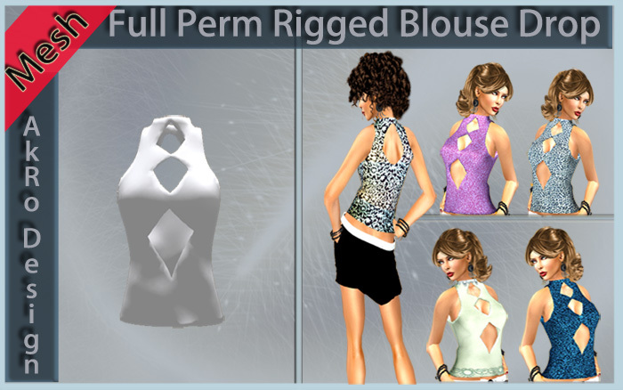 AkRo _Rigged Mesh blouse drop Full Perm