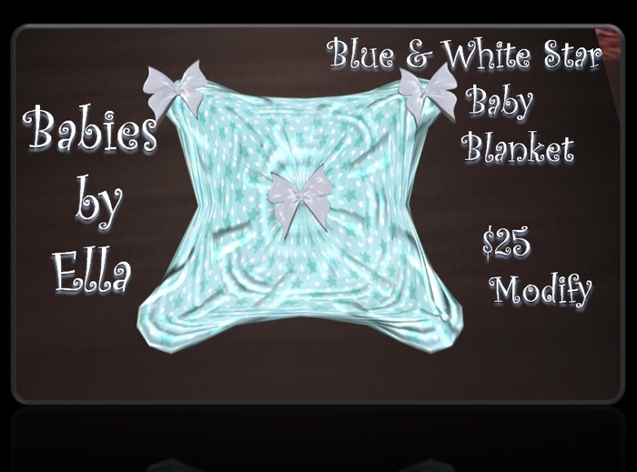Baby Blanket - Blue & White Star