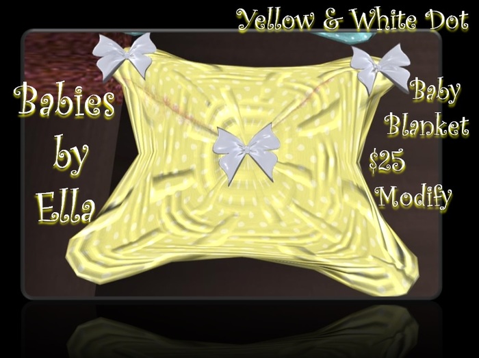 Baby Blanket - Yellow & White Dot Blanket