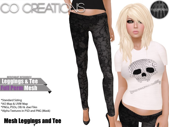 [CoCreations] Leggings & Tee Mesh Creator Kit