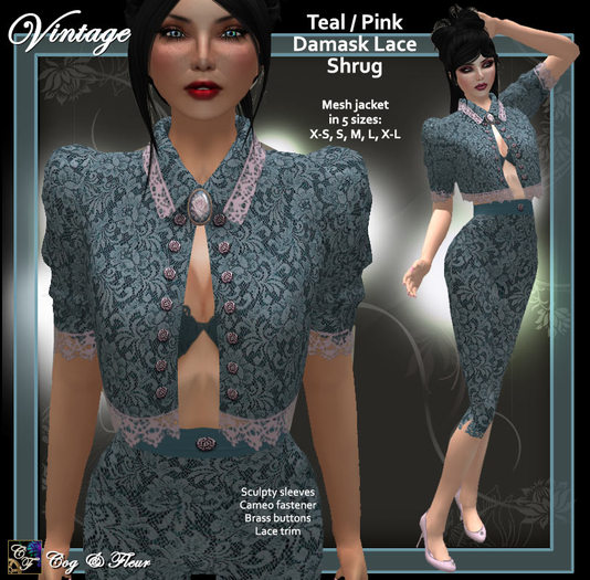 C&F Olive Brocade Shrug