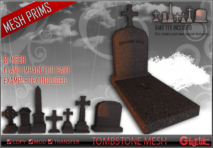 [G] TombStone Mesh pack 