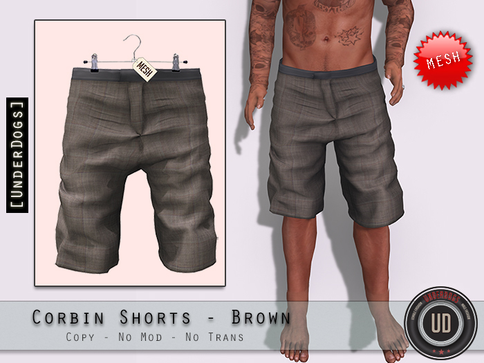 [UnderDogs] - Corbin Shorts - Brown - Mesh