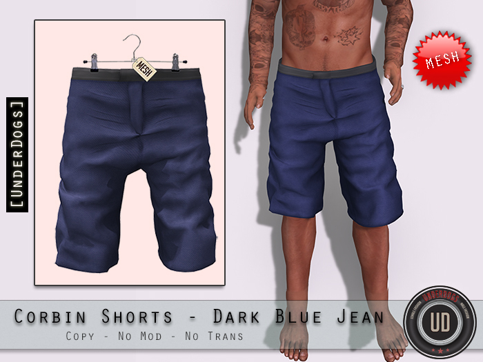 [UD] - Corbin Shorts - Dark Blue Jean - Mesh (Bag)