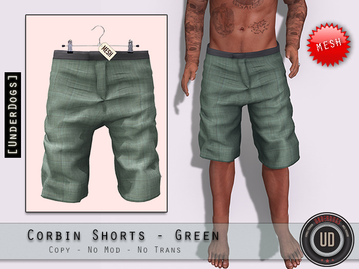 [UD] - Corbin Shorts - Green - Mesh (Bag)