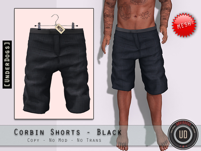 [UD] - Corbin Shorts - Black - Mesh (Bag)