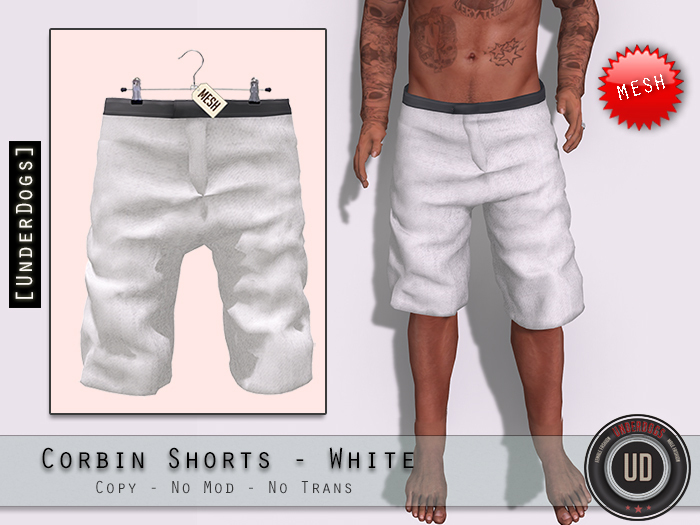 [UD] - Corbin Shorts - White- Mesh (Bag)
