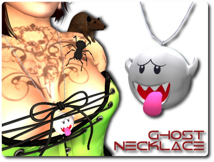 *MESH Fan Art* Ghost Boo necklace