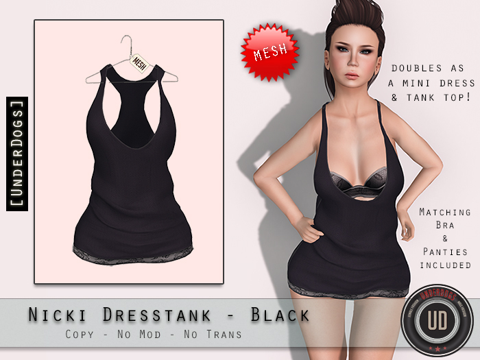 [UD] - Nicki Dresstank - Black - Mesh (Bag)