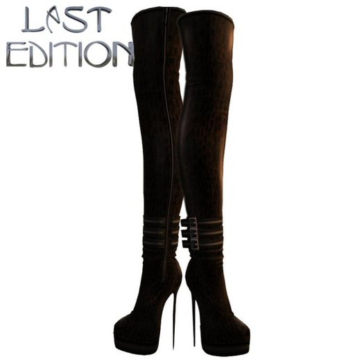Second Life Marketplace - Last Edition Brown Croco Over Knee Boots