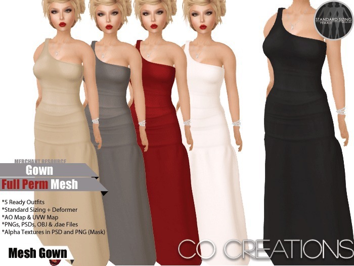 Long Gown Full Perm Mesh Fashion Kit
