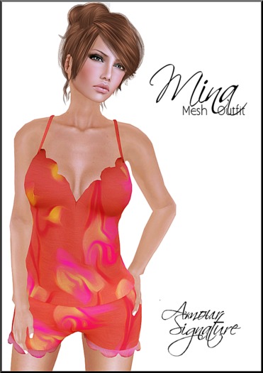 Amour Signature - Mina Mesh Outfit - Passion