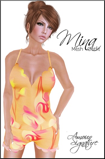 Amour Signature - Mina Mesh Outfit - Sun