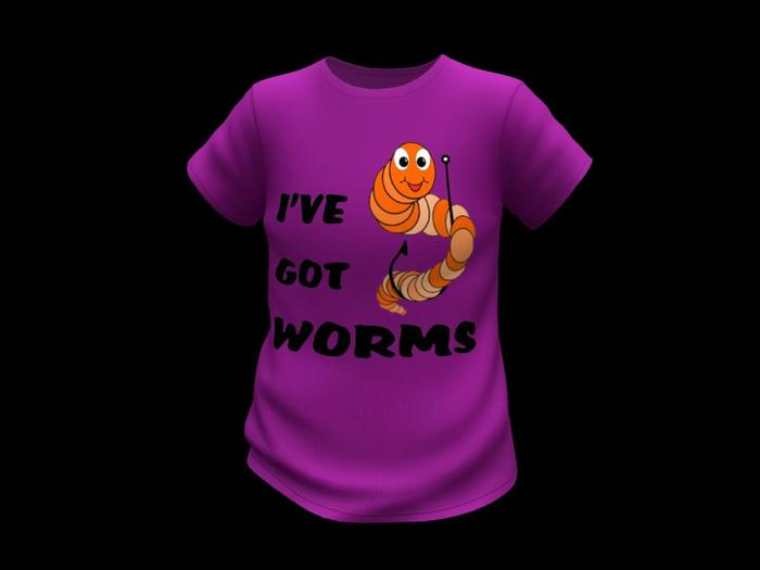 V TEE GOT WORMS PURPLE DEMO
