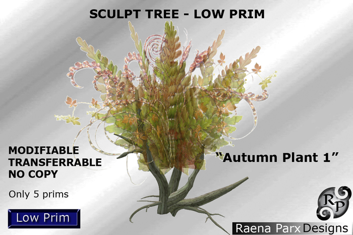 SCULPT TREE - LOW PRIM - "AUTUMN PLANT 1"  *RPD*