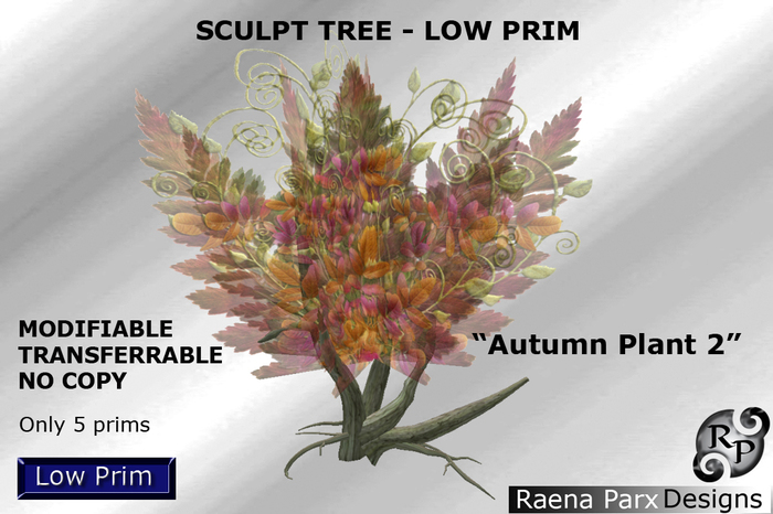 SCULPT TREE - LOW PRIM - "AUTUMN PLANT 2"  *RPD*