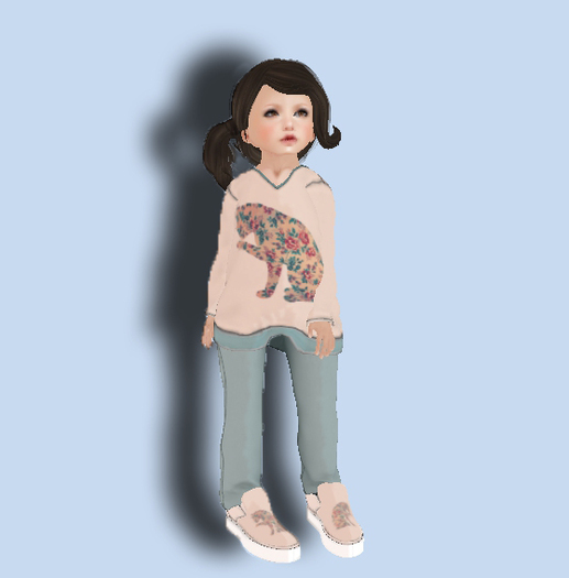 Mesh Floral Cat Toddleedoo Outfit
