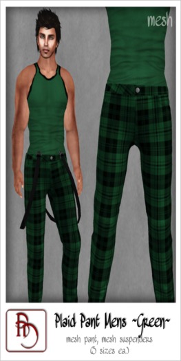 ! Beautiful Dangerous ! Plaid Pant Mens ~Green~